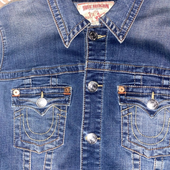 True Religion Blue Denim Jacket - Picture 5 of 6
